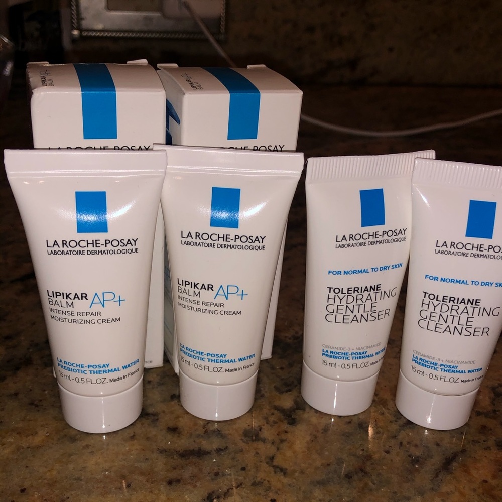 La Roche-Posay Lipikar Balm and Toleraine cleanser
